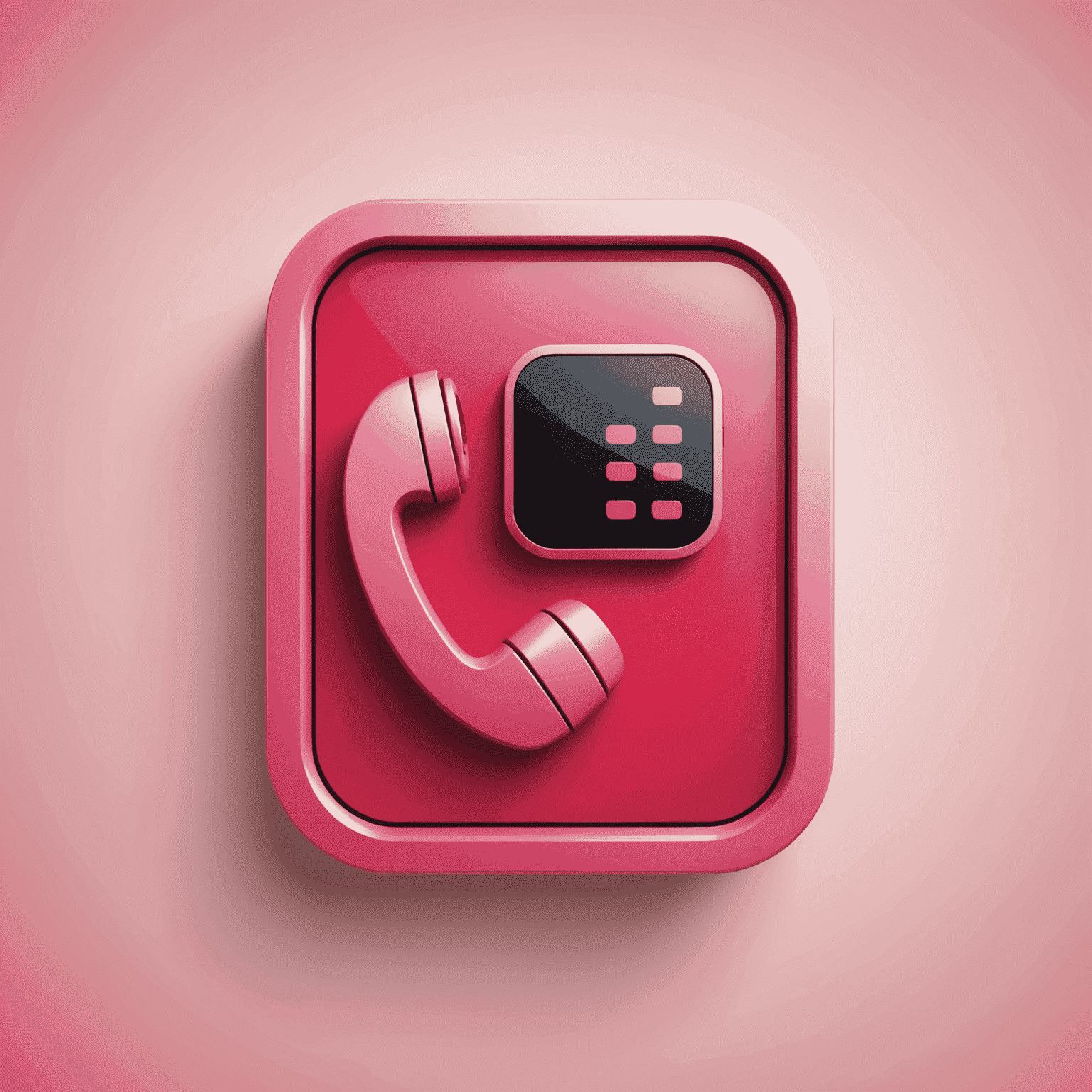 Phonebirety logo - A stylized phone icon with red and pink colors