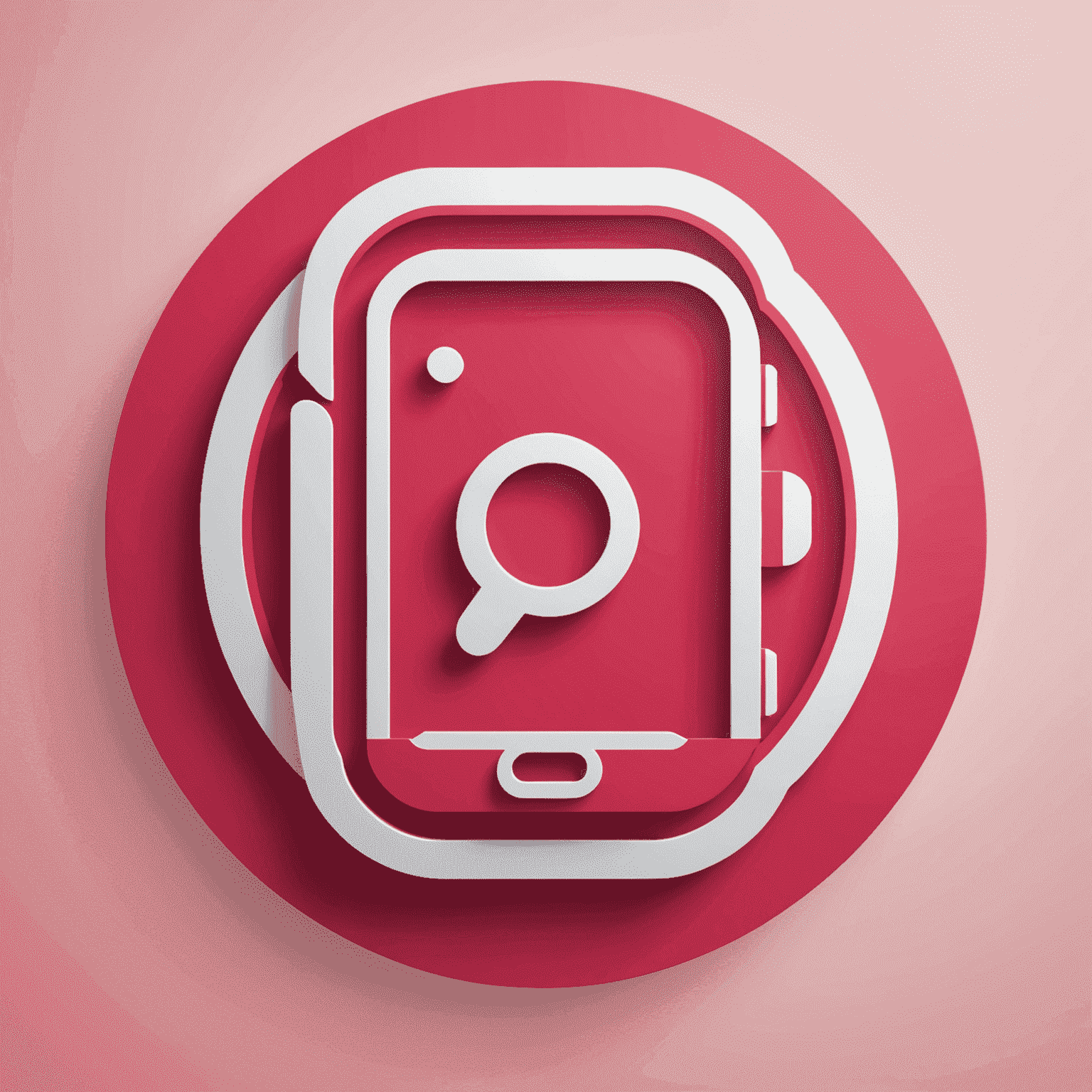 Phonebirety logo - A stylized phone icon with red and pink colors