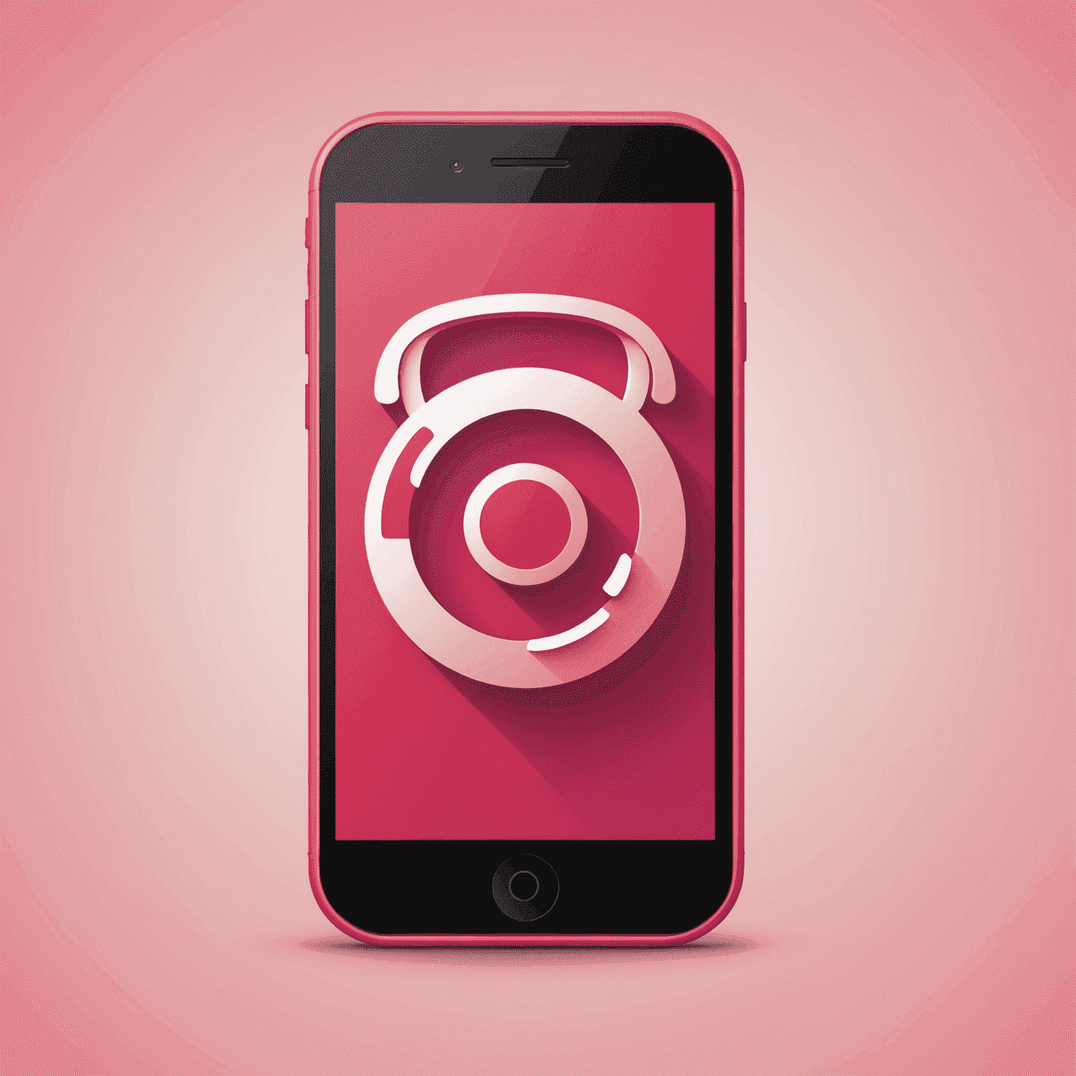 Phonebirety logo - A stylized phone icon with red and pink colors