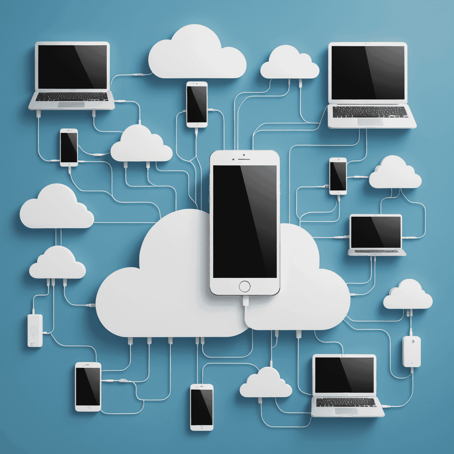 Various devices connected to a cloud, representing different internet packages