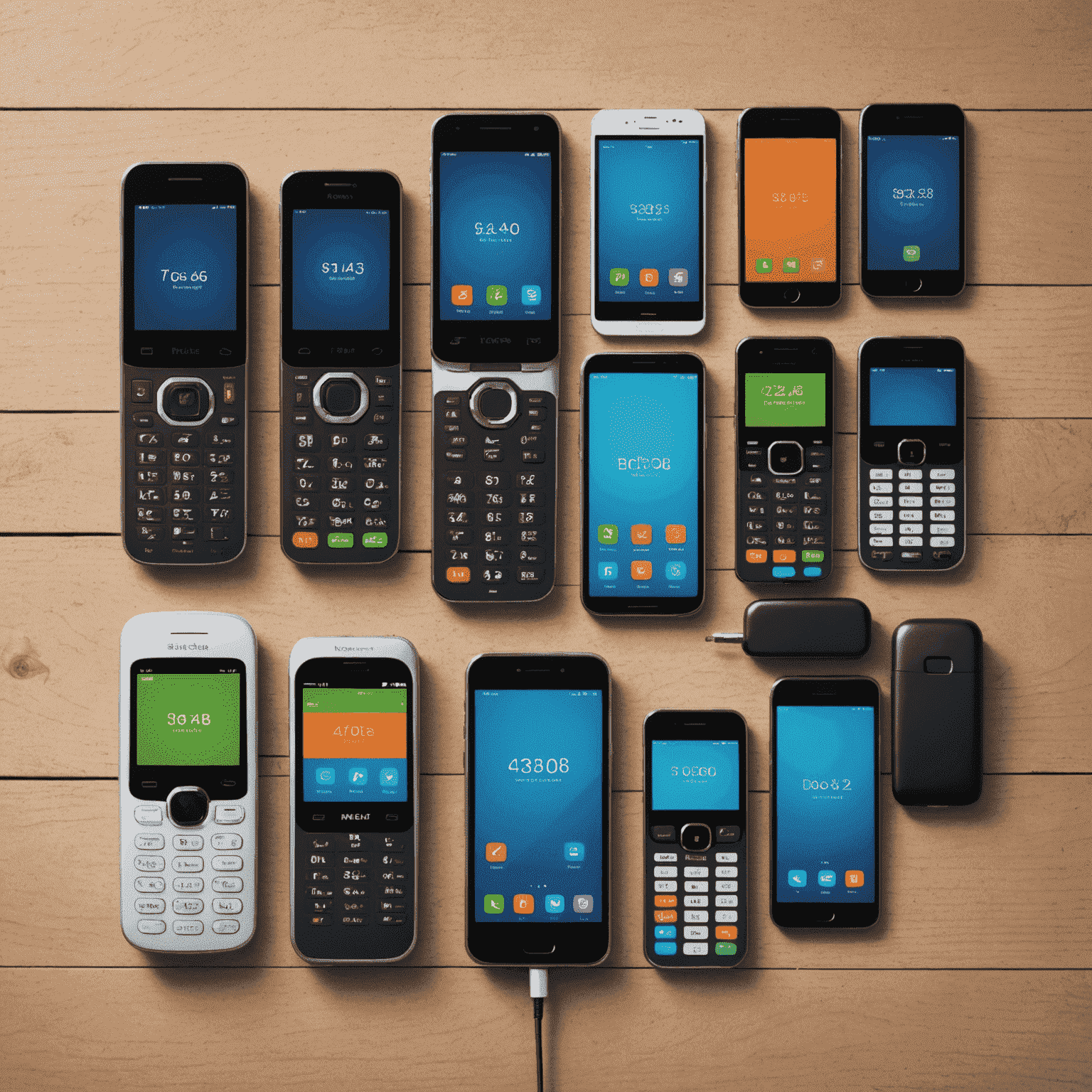 A visual representation of various phone tariff plans, showing different packages and pricing options